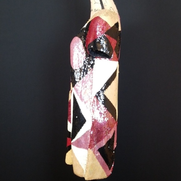 Catherine Malandrino sequin color block Rihanna - Picture 2 of 8